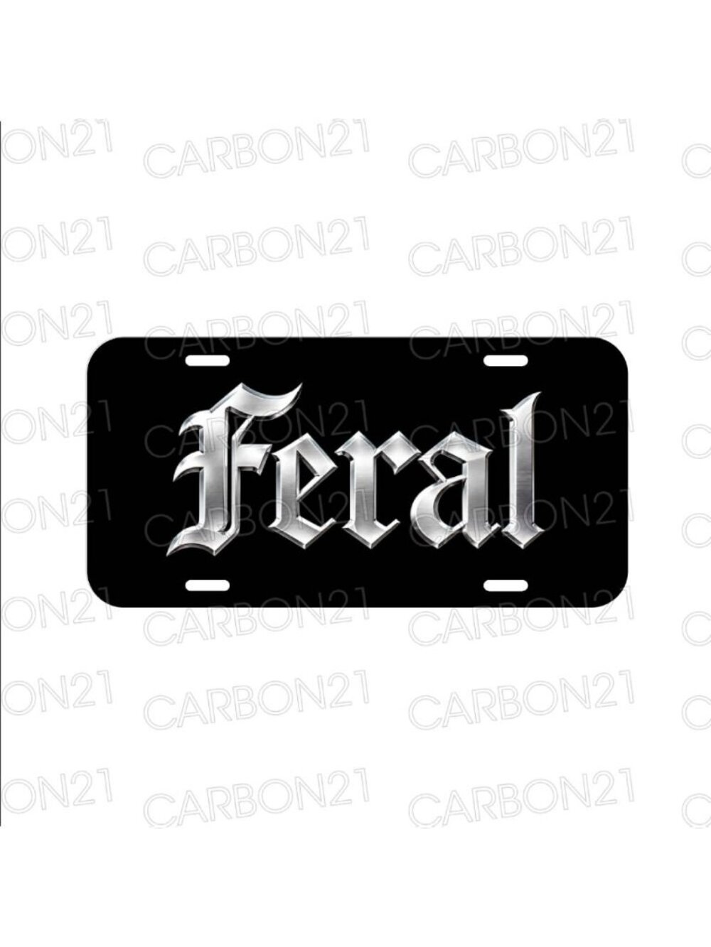 Feral Racing V8 Muscle Car Turbo Aluminum License Plate CAR SUV Truck NEW